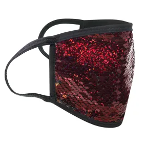 Ruby-Gold Adult Sequin Face Mask