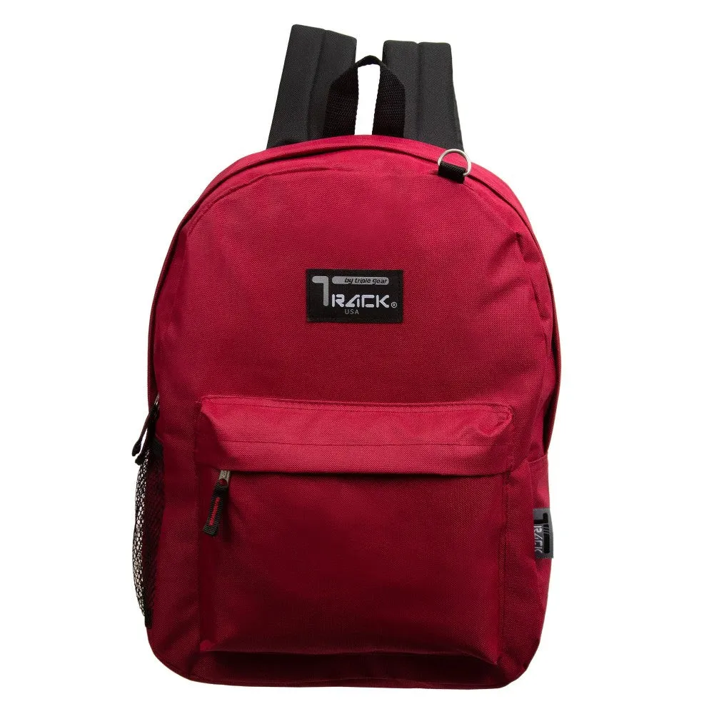 17" Classic Bulk Burgundy Backpacks | Wholesale Case of 24 Bookbags