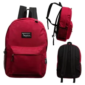 17" Classic Bulk Burgundy Backpacks | Wholesale Case of 24 Bookbags