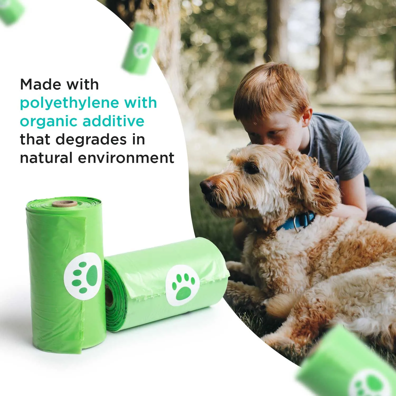 Biodegradable Dog Waste Bags with Dispenser