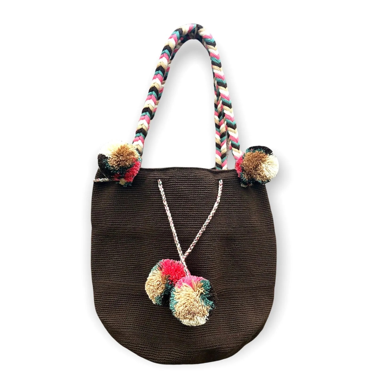 Boho Chic Handbags with Pompoms