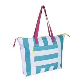 Cabana Stripe 15 Inch Beach Tote Bag Travel Shopping Vacation Work Outdoor Lot