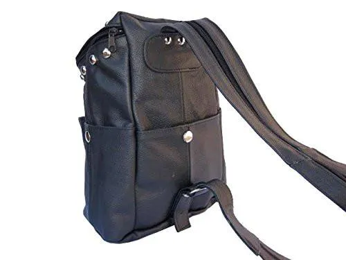 Convertible Leather Backpack