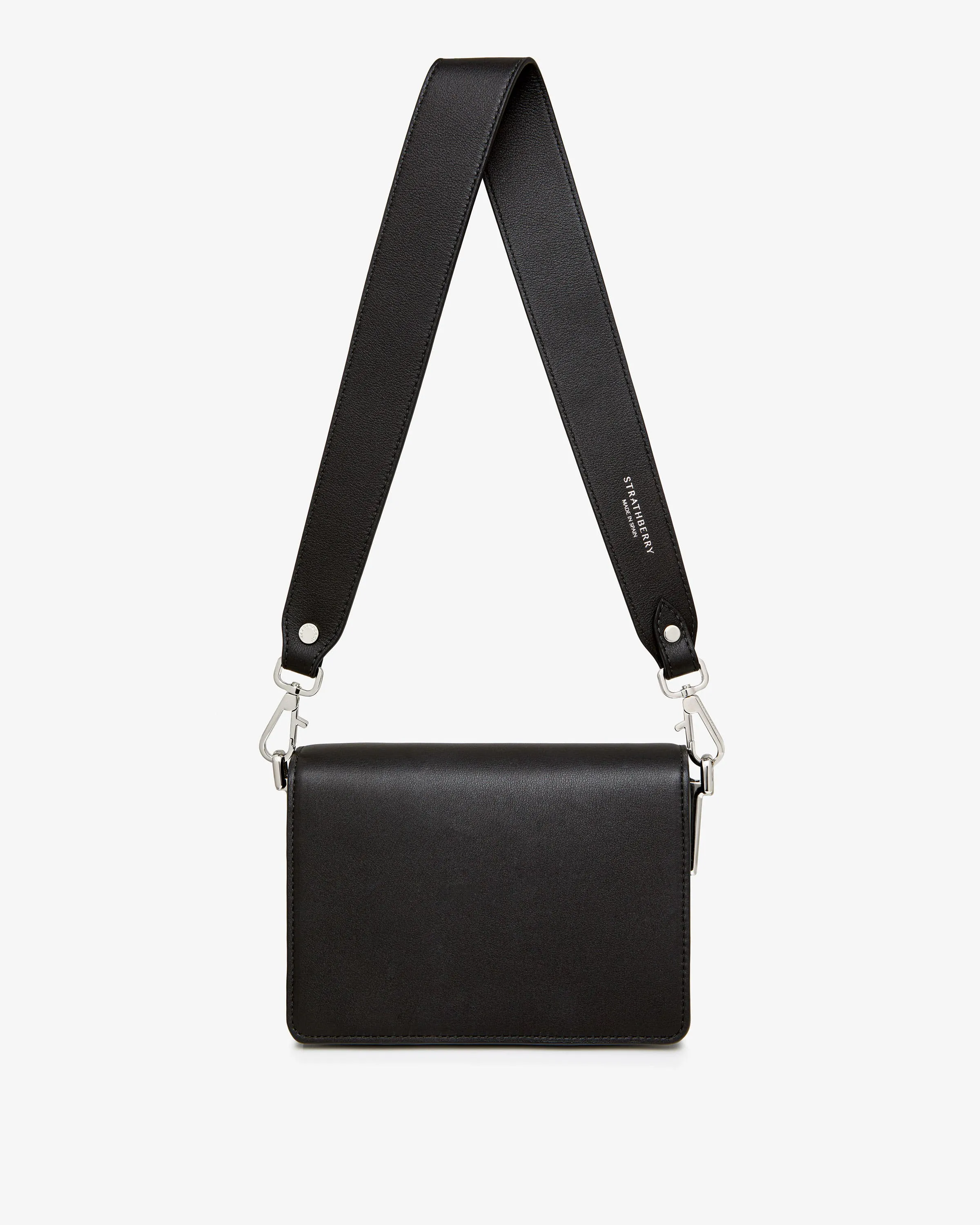 East/West Mini Multi-Strap - Black with Silver Hardware