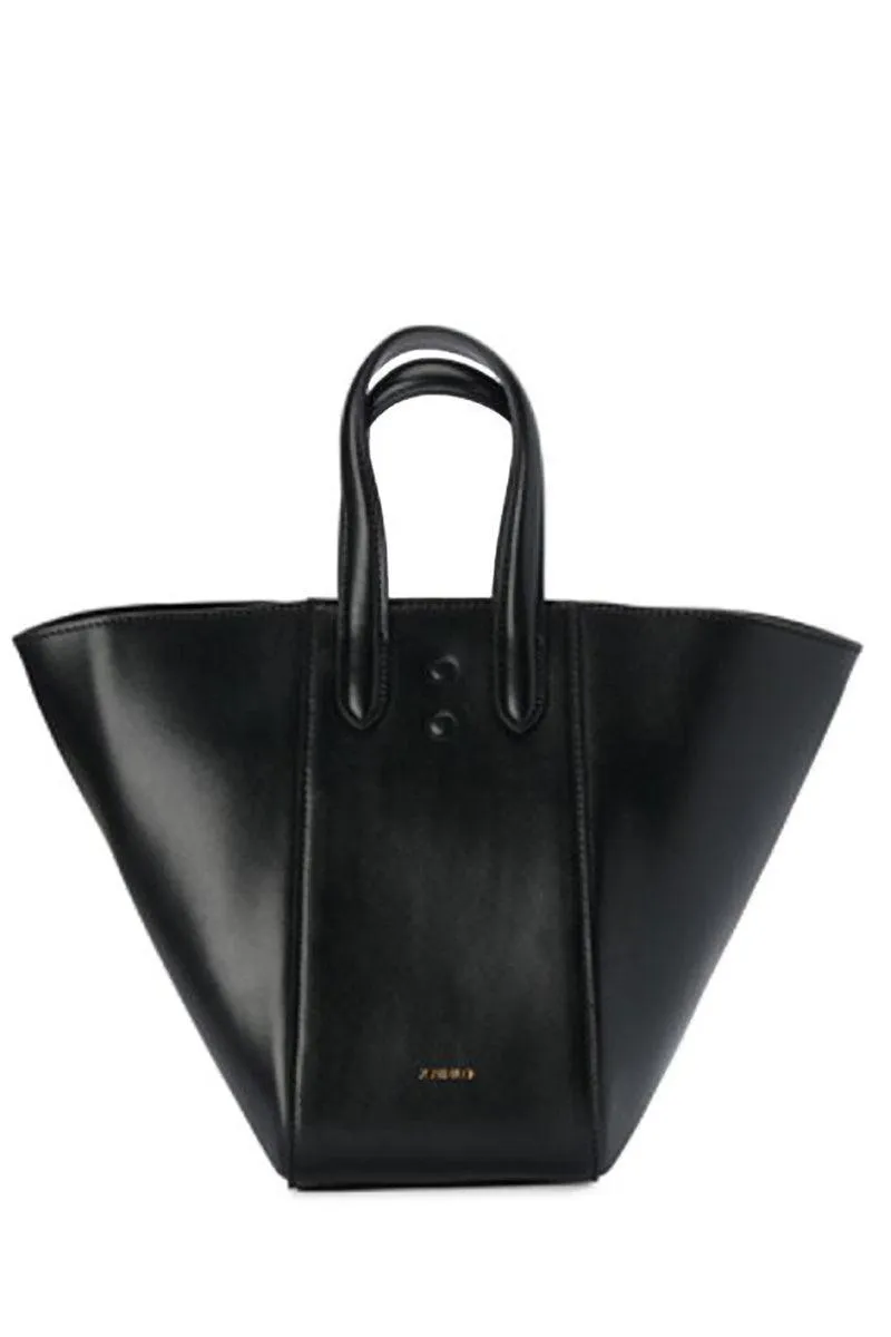 Eight Black Leather Tote