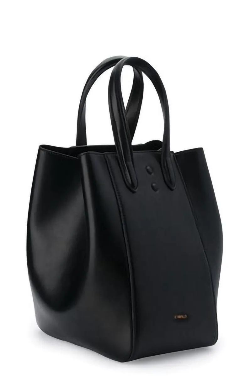 Eight Black Leather Tote