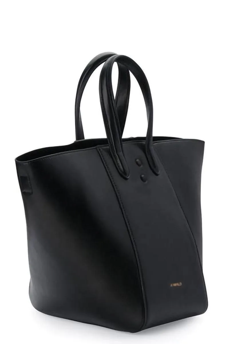 Eight Black Leather Tote