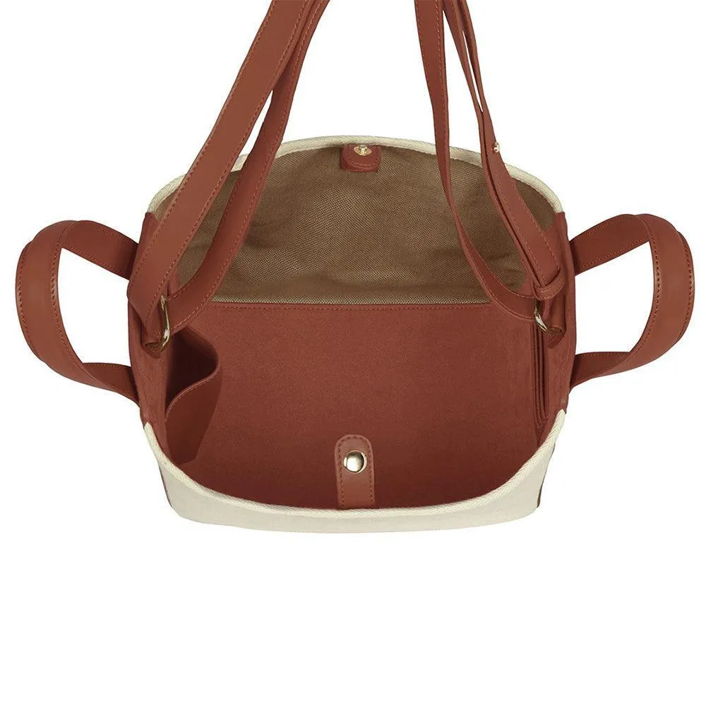 Eight Canvas Tan Mini Tote