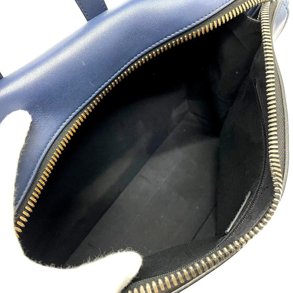 FENDI Business bag 7VA400 leather Navy 2 type handle Briefcase mens Used