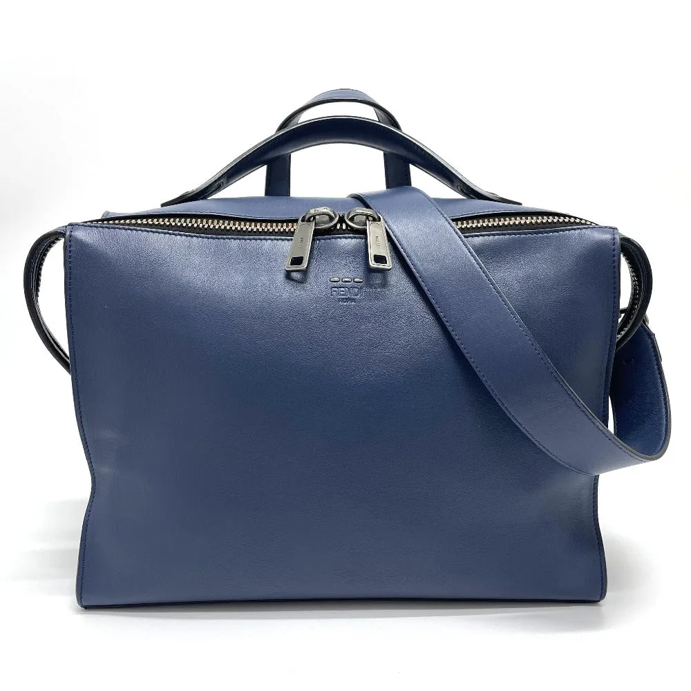 FENDI Business bag 7VA400 leather Navy 2 type handle Briefcase mens Used