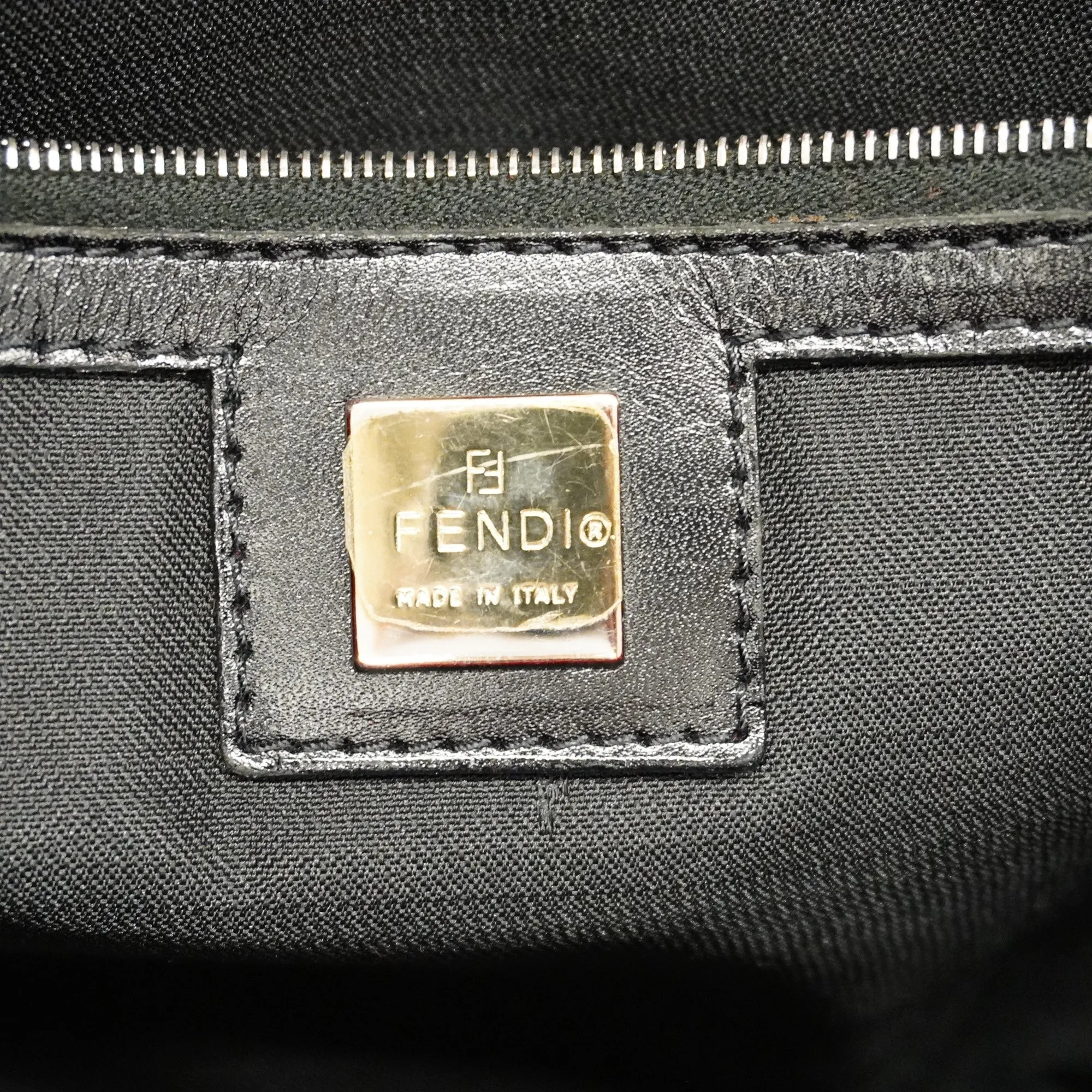 FENDI  Logo Velor Women's Tote Bag Red Color