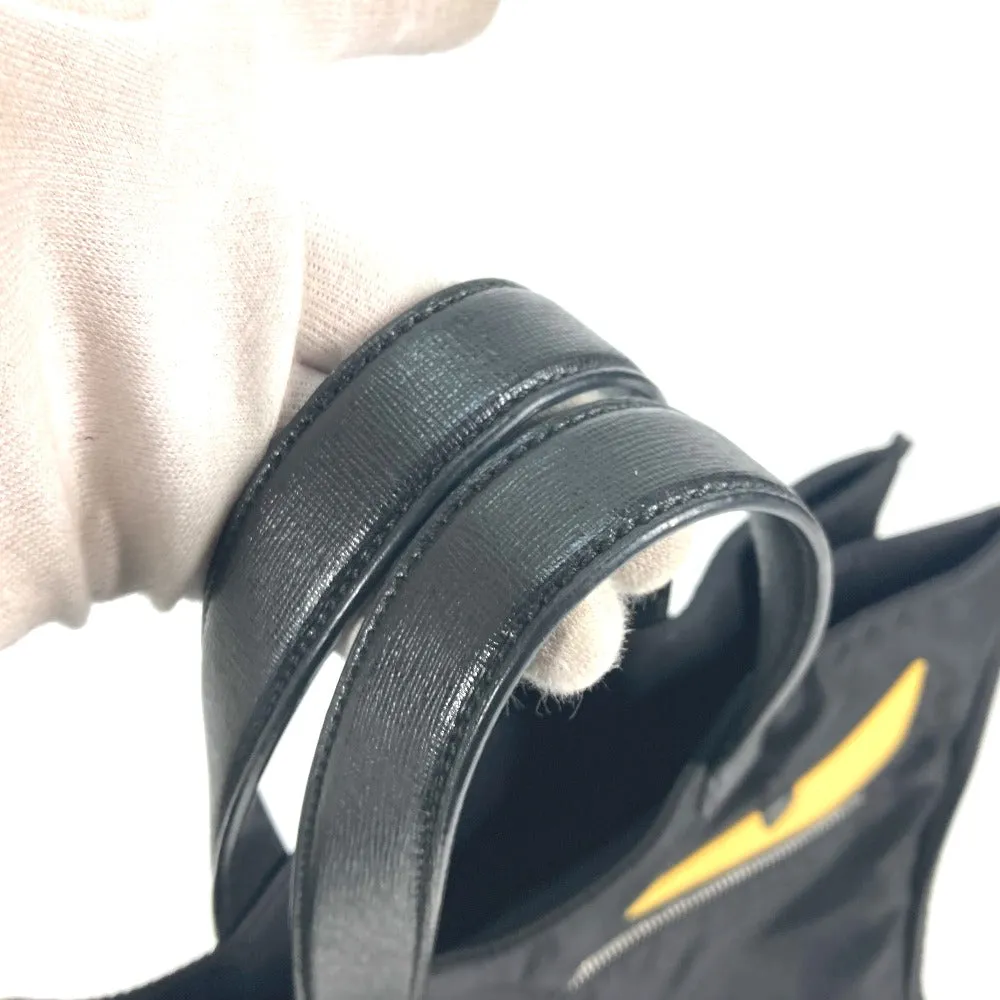 FENDI Tote Bag 7VA367 Nylon black Monster Bugs mens Used