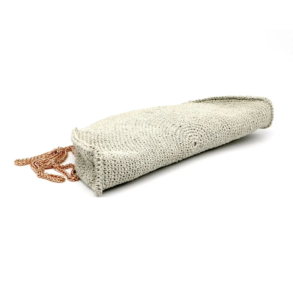 Half-moon Handmade Raffia Clutch Bag