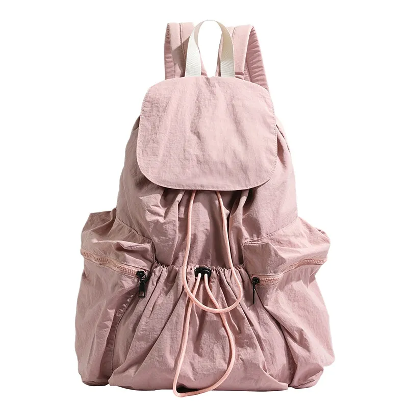 Korean Lazy Wind Drawstring Backpack - 2024 High-Capacity Travel Bag