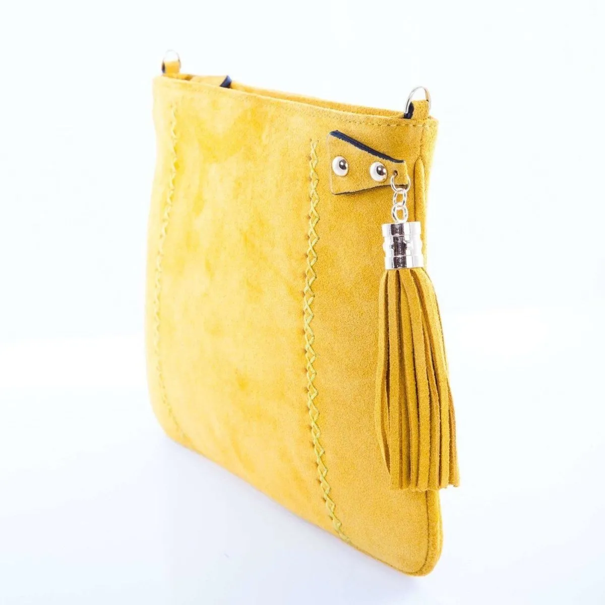 Suede Leather Clutch Evening Bag