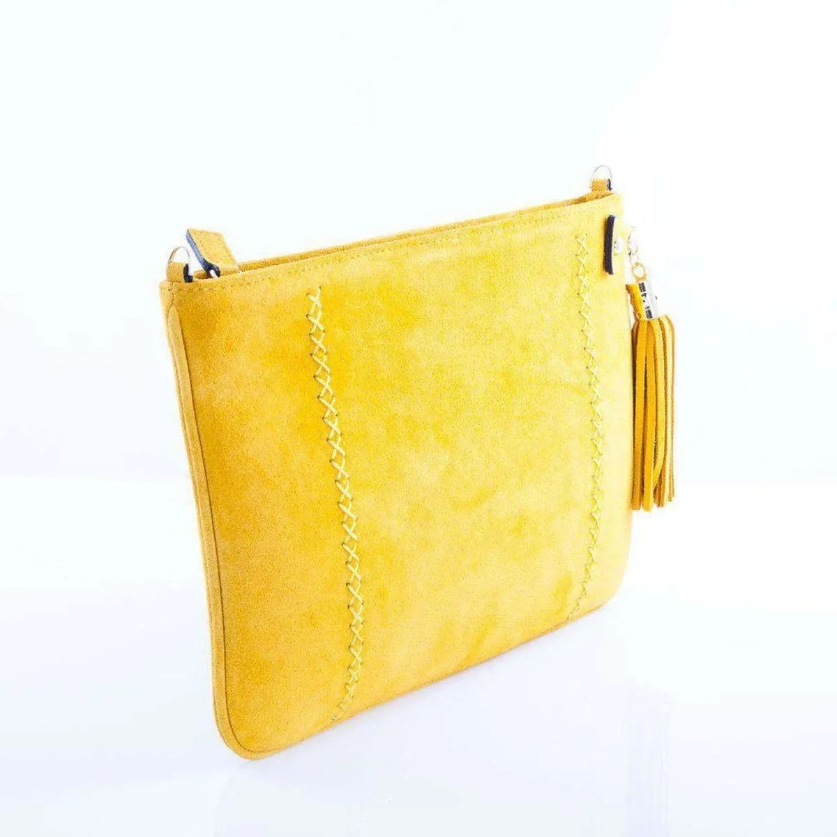 Suede Leather Clutch Evening Bag