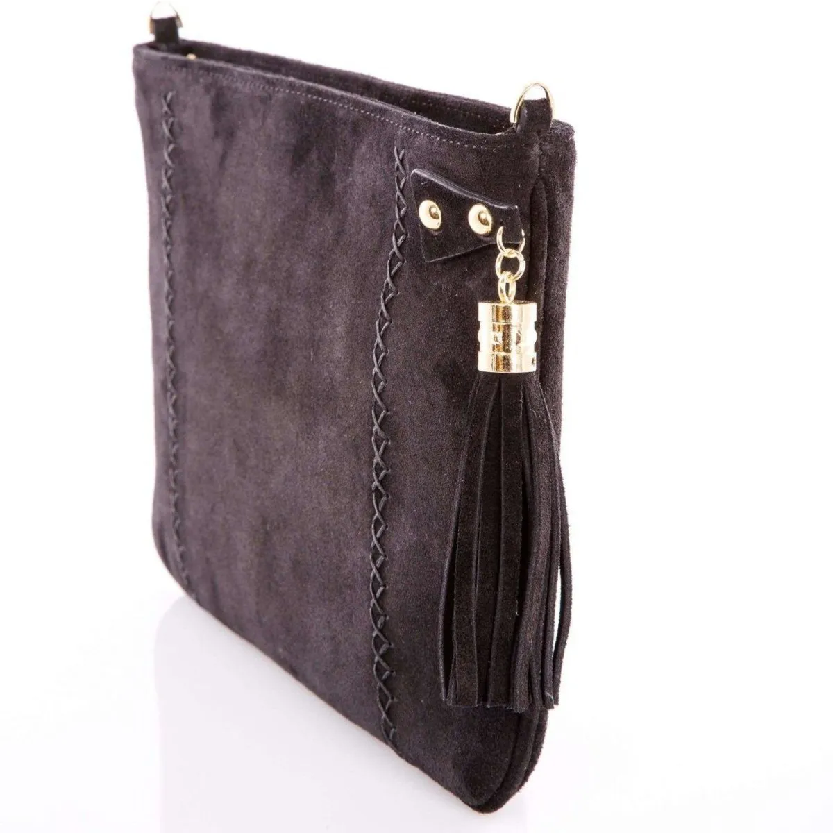 Suede Leather Clutch Evening Bag