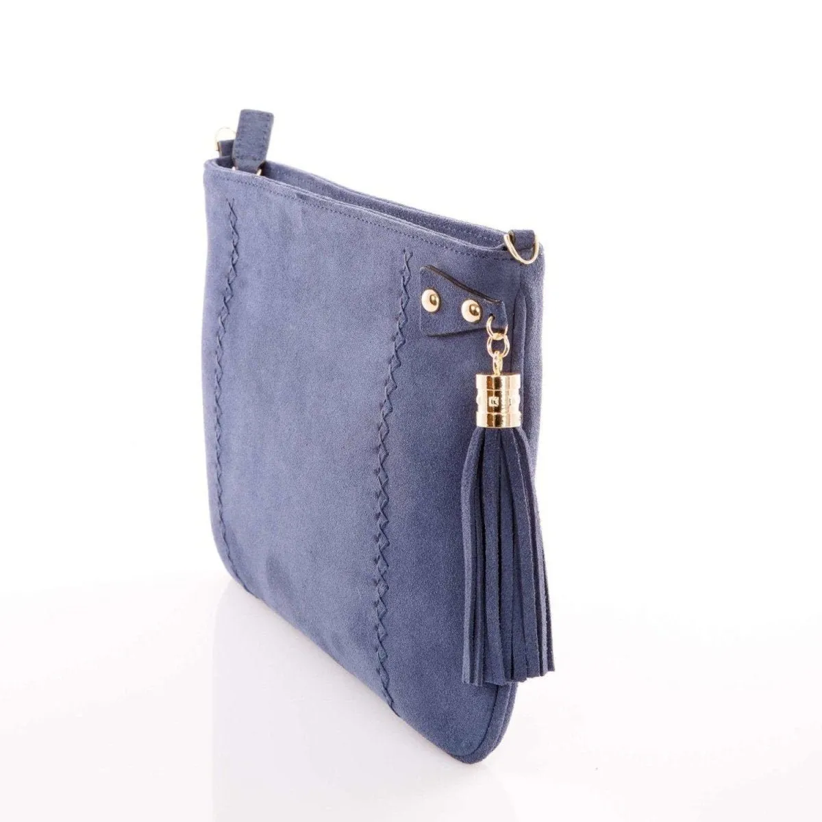 Suede Leather Clutch Evening Bag