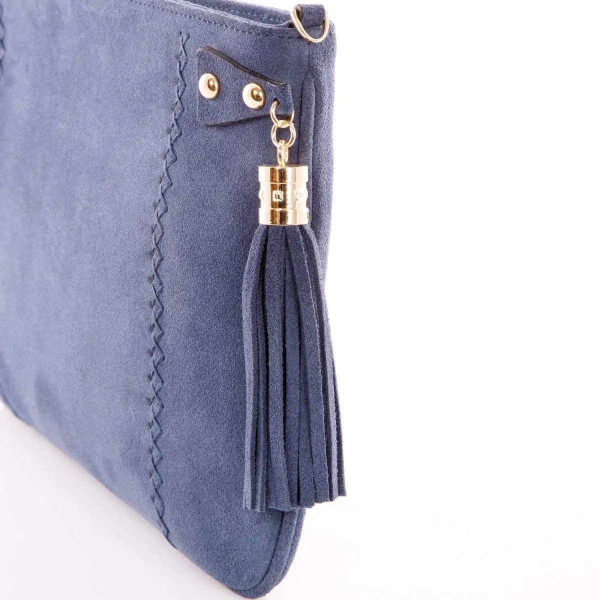 Suede Leather Clutch Evening Bag