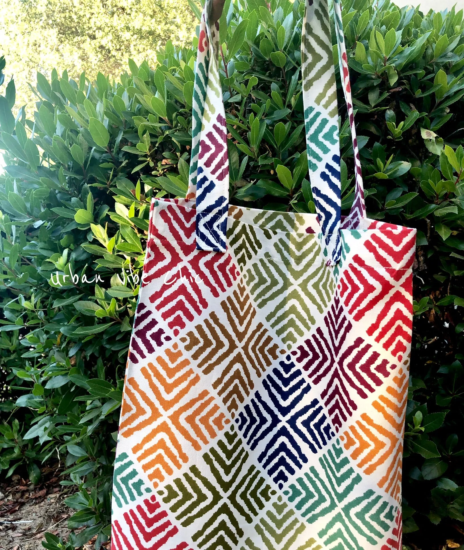 Tribal Mixed Color Tote Bag - Large